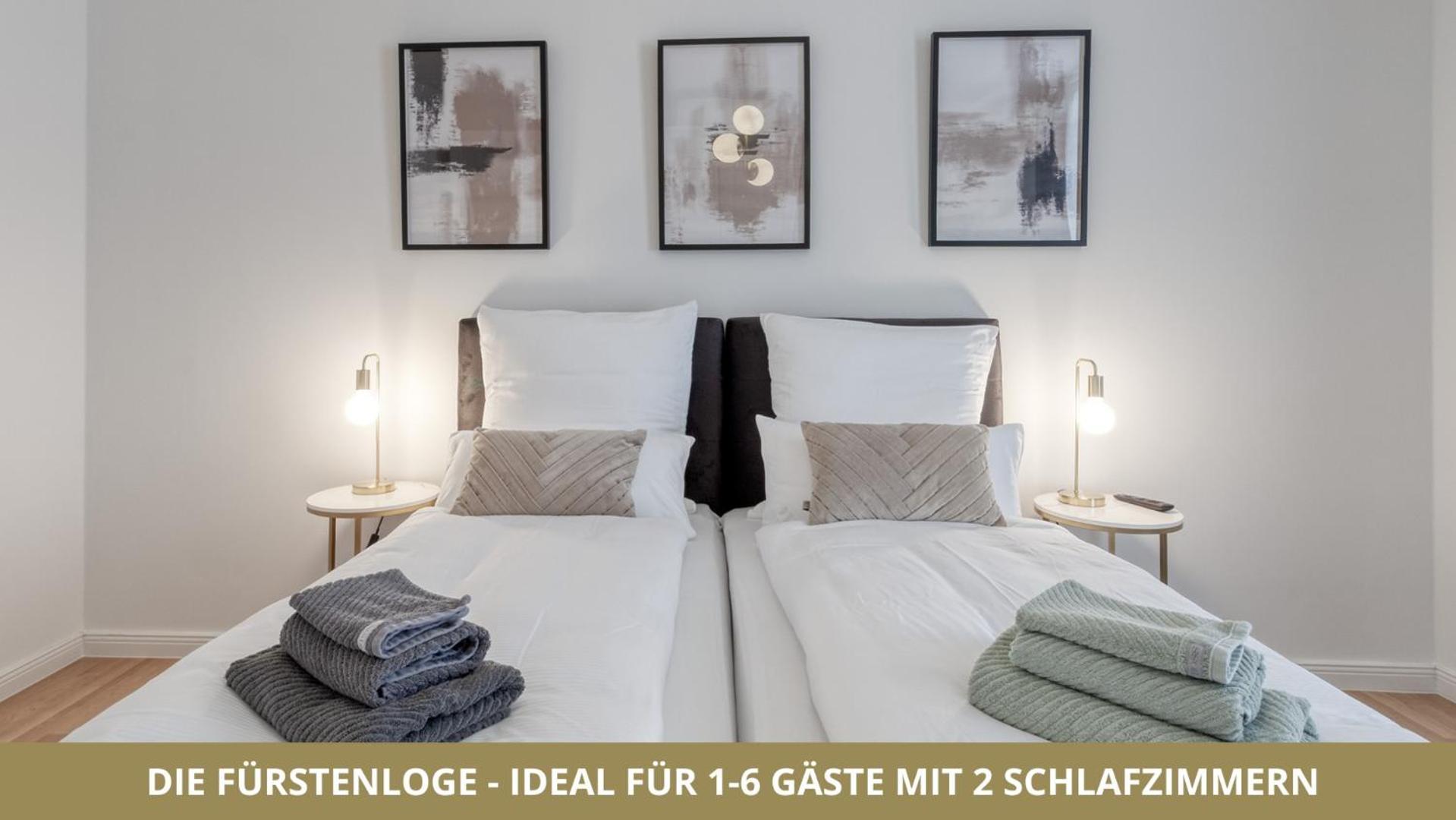 Neu Fewo Fuerstenloge 1-6 Pers Hinter Dem Markgraeflichen Opernhaus - 2 Schlafzimmer Mit Boxspringbetten 4 Einzel Oder 2 Doppelbetten, Balkon Und Einbaukueche, Barrierearm Bayreuth Buitenkant foto